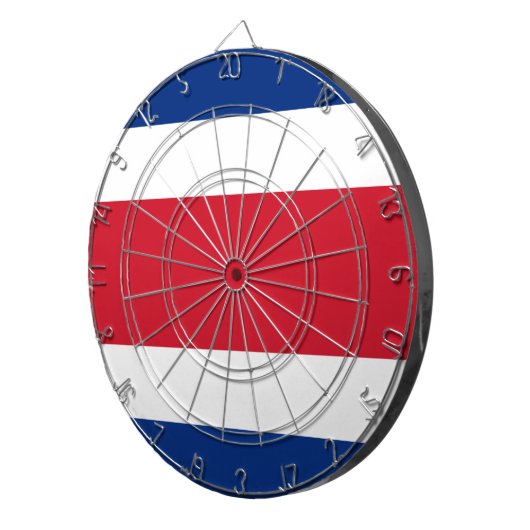 Flagge Costa Ricas Dartscheibe (Vorderseite rechts)