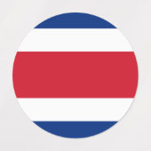 Flagge Costa Ricas Etiketten (Design 2)