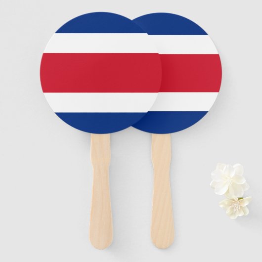Flagge Costa Ricas Fächer (Vorne und Hinten)