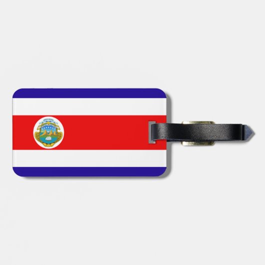 Flagge Costa Ricas Gepäckanhänger (Rückseite horizontal)