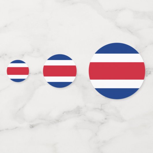 Flagge Costa Ricas Konfetti (Rückseiten)