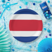 Flagge Costa Ricas Pappteller (Party)