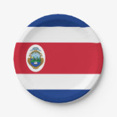 Flagge Costa Ricas Pappteller (Vorderseite)