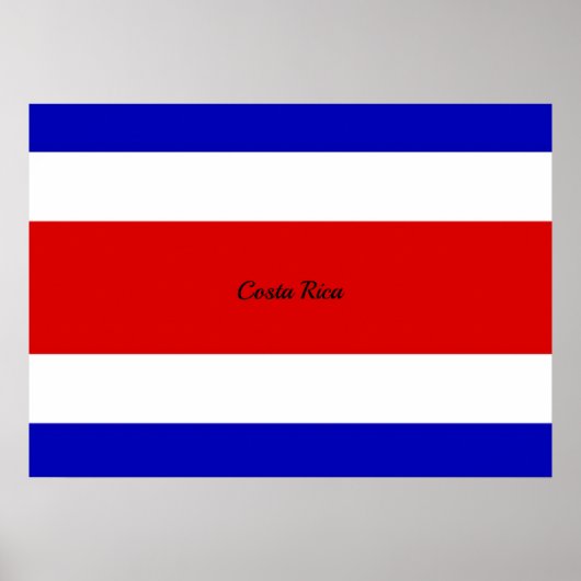 Flagge Costa Ricas Poster (Vorne)