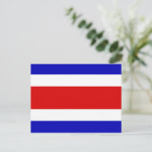 Flagge Costa Ricas Postkarte (Stehend Vorderseite)