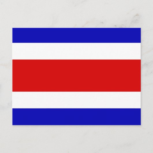 Flagge Costa Ricas Postkarte (Vorderseite)