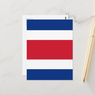 Flagge Costa Ricas Postkarte