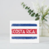 Flagge Costa Ricas Postkarte (Stehend Vorderseite)