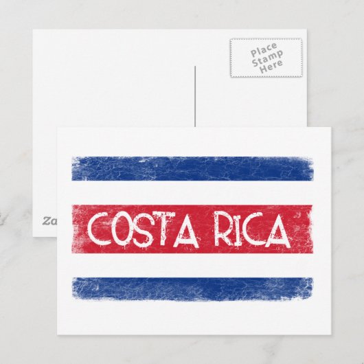 Flagge Costa Ricas Postkarte (Vorne/Hinten)