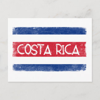 Flagge Costa Ricas Postkarte