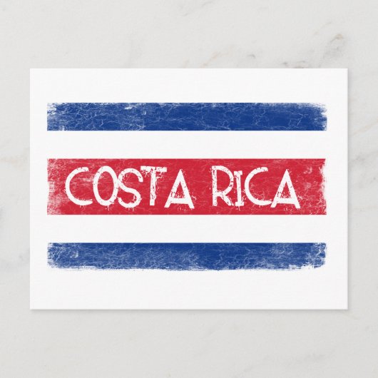 Flagge Costa Ricas Postkarte (Vorderseite)