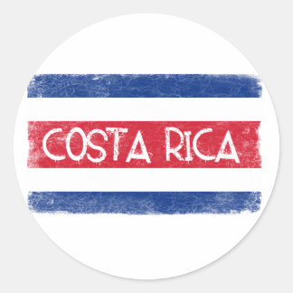 Flagge Costa Ricas Runder Aufkleber