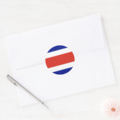 Flagge Costa Ricas Runder Aufkleber (Umschlag)