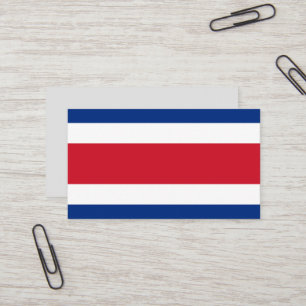 Flagge Costa Ricas Visitenkarte