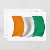 Flagge Côte d'Ivoires - Côte d'Ivoire Postkarte (Vorne/Hinten)