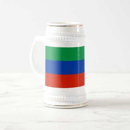 Flagge Dagestan Bierglas (Vorderseite Links)