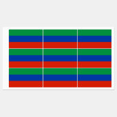 Flagge Dagestan Etiketten (Blatt)