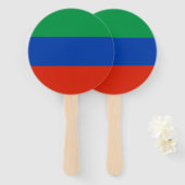 Flagge Dagestan Fächer (Vorne und Hinten)