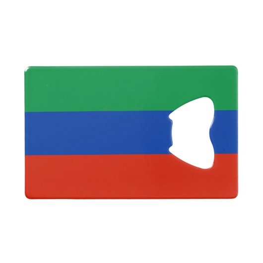 Flagge Dagestan Geldbeutel Flaschenöffner (Vorderseite (Horizontal))