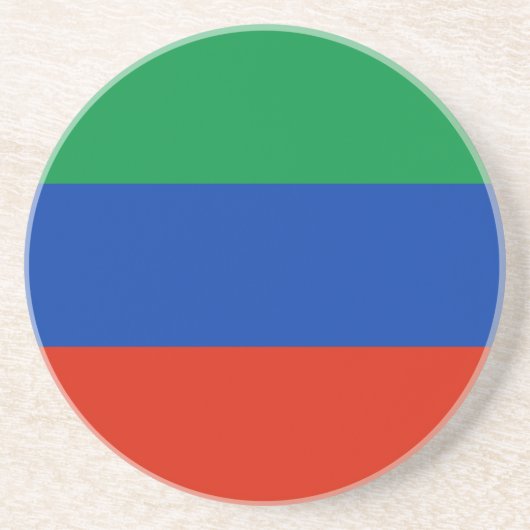 Flagge Dagestan Getränkeuntersetzer (Vorne)
