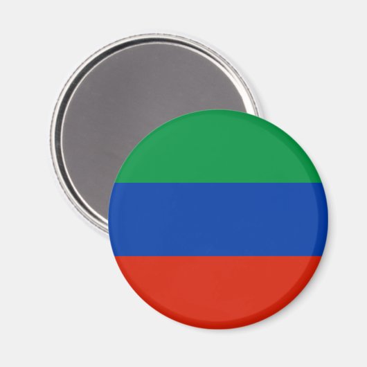 Flagge Dagestan Magnet (Vorderseite/Rückseite)