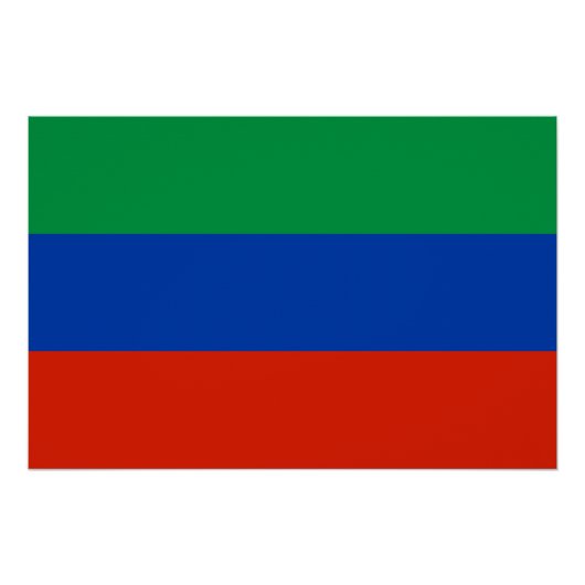 Flagge Dagestan Poster (Vorderseite)