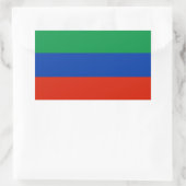 Flagge Dagestan Rechteckiger Aufkleber (Tasche)