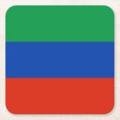 Flagge Dagestan Rechteckiger Pappuntersetzer (Vorderseite)