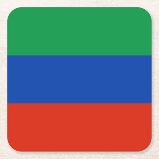 Flagge Dagestan Rechteckiger Pappuntersetzer (Vorderseite)
