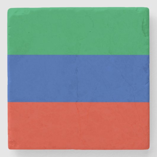 Flagge Dagestan Steinuntersetzer (Vorderseite)