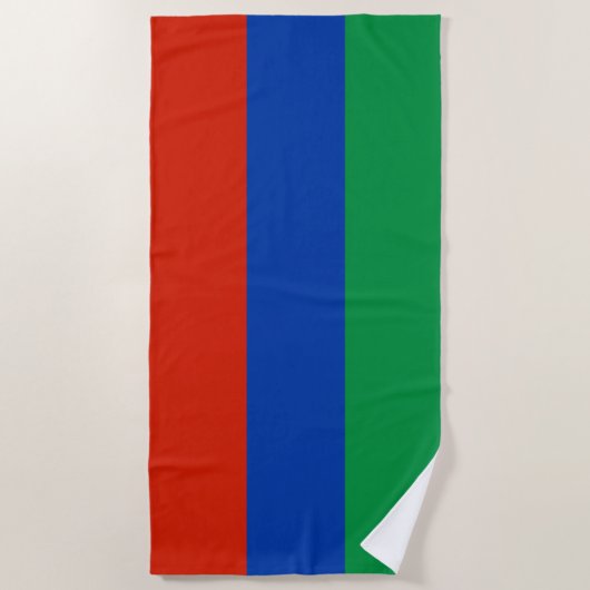 Flagge Dagestan Strandtuch (Vorderseite)