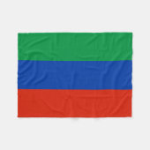 Flagge Dagestans Fleecedecke (Vorderseite (Horizontal))