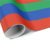 Flagge Dagestans Geschenkpapier (Rolleneckpunkt)