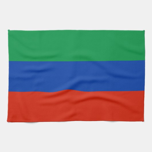 Flagge Dagestans Geschirrtuch (Horizontal)
