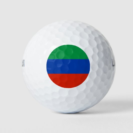 Flagge Dagestans Golfball (Vorderseite)