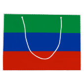 Flagge Dagestans Große Geschenktüte (Rückseite)