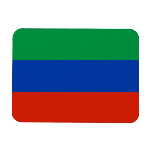 Flagge Dagestans Magnet (Horizontal)
