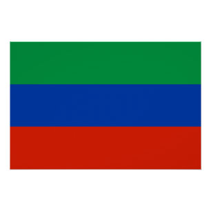 Flagge Dagestans Poster
