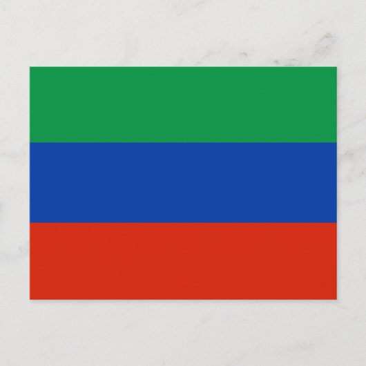Flagge Dagestans Postkarte (Vorderseite)