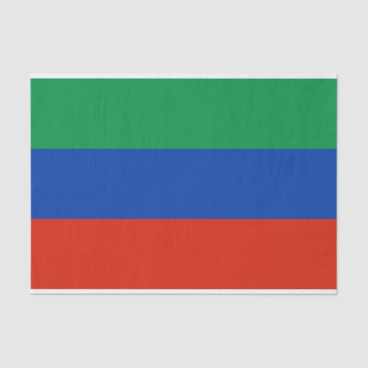 Flagge Dagestans Seidenpapier (Vorderseite)