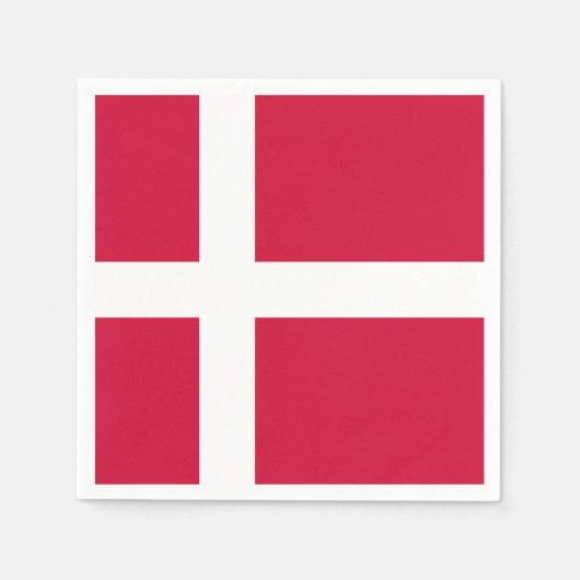 Flagge Dänemark Papier Napkins Serviette (Vorderseite)