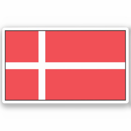 Flagge Dänemarks Aufkleber (Vorderseite)