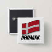 Flagge Dänemarks Button (Vorne & Hinten)