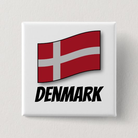 Flagge Dänemarks Button (Vorderseite)