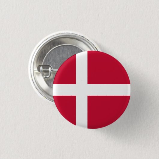 Flagge Dänemarks Button (Vorne & Hinten)
