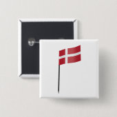 Flagge Dänemarks Button (Vorne & Hinten)
