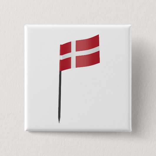 Flagge Dänemarks Button (Vorderseite)