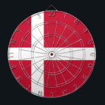 Flagge Dänemarks Dartscheibe<br><div class="desc">Flagge Dänemarks: "Guds hjjæ lp,  Folkets kæ rlighed,  Danmarks styrke" → "Hilfe Gottes,  Liebe des Volkes,  Stärke Dänemarks". Es besteht aus einem weißen skandinavischen Kreuz auf einem schönen roten Hintergrund.</div>