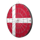 Flagge Dänemarks Dartscheibe (Vorderseite rechts)