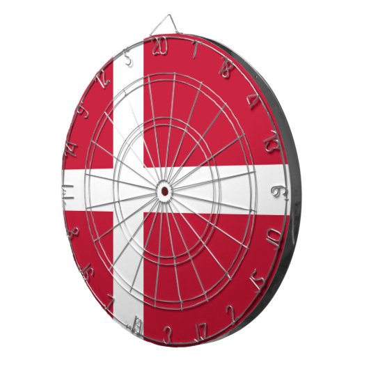 Flagge Dänemarks Dartscheibe (Vorderseite rechts)